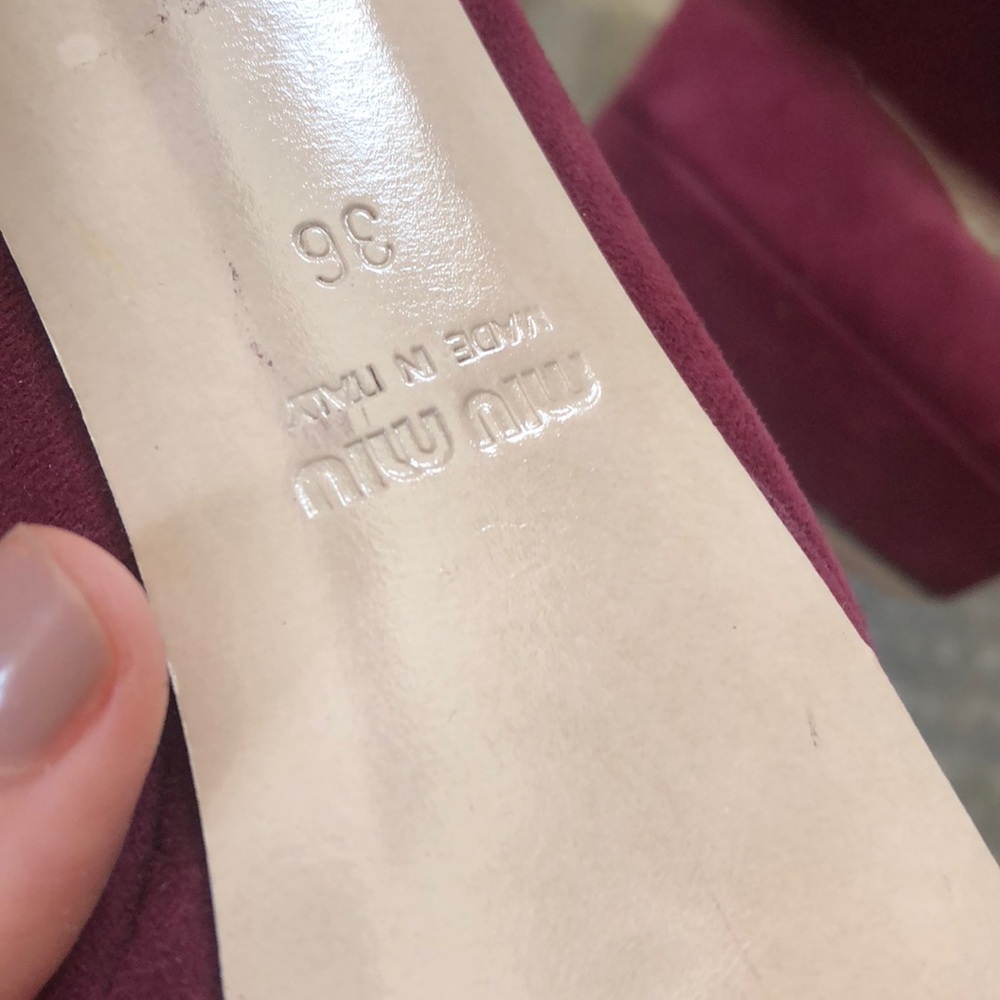 Miu Miu plum heels - Picture 5 of 8